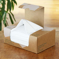 ゴミ袋 半透明 取っ手付き BOXタイプ 30L 厚さ0.015mm（1500枚:100枚入×15）  オリジナル