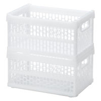 「現場のチカラ」 折りたたみメッシュコンテナ 10L W 1セット（8個）  オリジナル