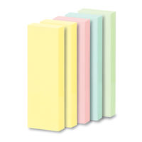 【旧品】アスクル　強粘着ふせん　75×25mm　パステルカラー　1箱（50冊入）  オリジナル