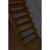 サンコー 吸着蓄光階段マット KO-23 1セット(15枚入)