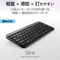 エレコム ワイヤレスキーボード Bluetooth 無線 パンタグラフ 薄型 TK-TM10BPBK 1個（直送品）