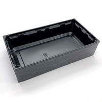 アクタ 弁当容器 ワン折重 PH73×38A 黒 底 2000022298 1ケース(400個(50個×8))（直送品）