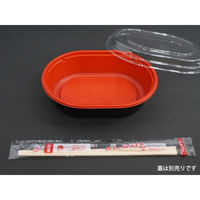 中央化学 どんぶり容器 CT プチ丼小判 赤-BK 身 10843 1袋(50個)（直送品）