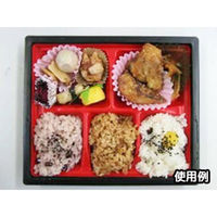 中央化学 弁当容器 CT WF-22I-27 赤黒-BK 身L 24596 1袋(50個)（直送品）