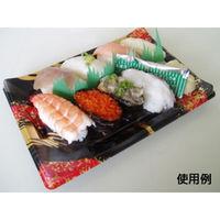 中央化学 寿司容器 HS 波ね皿 21-15 光琳R-BK 身 157859 1袋(50個)（直送品）