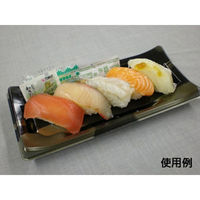 中央化学 寿司容器 HS 波ね皿 21-11 壮月BK-BK 身 158253 1袋(50個)（直送品）