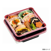 中央化学 弁当容器 CT 2段幕の内 下 赤-BK 身 11031 1ケース(600個(50個×12))（直送品）