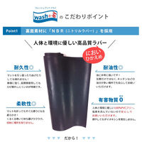 wash+dry 薄型で丈夫な洗える玄関マット Willkommen Herzen 50 x 75 cm AB00411 1枚（直送品）