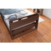 アイリスオーヤマ 収納ベッド ウォールナット セミダブル STBS-SD 1台（直送品）