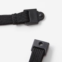 無印良品 カードケース IDホルダー用リール付ネックストラップ 黒 1セット（1個×5） 良品計画