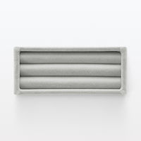 無印良品 ベロア内箱仕切リング用 ネックレス・ピアススタンド用 約幅5×奥行12×高さ2cm 1セット（1個×10） 良品計画