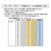 アズワン アズピュア静電安全靴 22.5cm TCSS-N 1足 1-2291-43（直送品）
