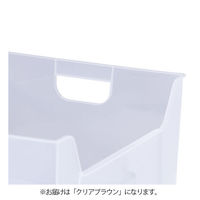 ナカバヤシ ファイルボックス クリアブラウン A4 FB-EW04-CS 1個 背幅162mm