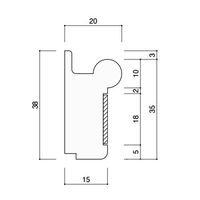 カイダーベースボード プレーンホワイトファンシーバー35ー3600 AJS514153 1セット(15個)（直送品）