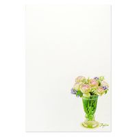 フロンティア はがき箋 橋本不二子 ローズ 2柄×5枚 HGS-398 1セット(1冊(10枚)×10)