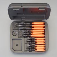 エスコ 12本組 軸穴兼用スナップリングプライヤー EA590HA-37 1セット（直送品）