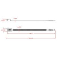 エスコ 205x4.5mm 結束バンド(再結束タイプ/100本) EA475EV-20 1セット(6袋)（直送品）