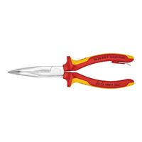 エスコ 200mm 絶縁ラジオペンチ(グリップ/先曲/落下防止) EA537KE-201 1丁（直送品）