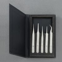 エスコ 5本組 超精密ピンセット(ステンレス製) EA595H-1 1本（直送品）