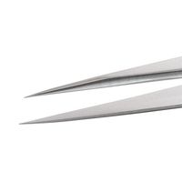 エスコ 0.2 x135mm/ 26 超精密ピンセット(ステンレス製) EA595HA-31 1セット(2本)（直送品）