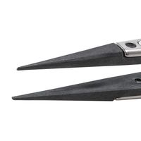 エスコ 130mm 交換式ピンセット(ESD/PEEK/ステンレス製) EA595HE-12 1セット(2本)（直送品）