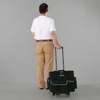 エスコ 430x240x380mm ツールバッグ(キャリー付) EA683ZK-21 1個（直送品）