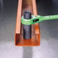 エスコ 21x26mm/355mm 両口ラチェットレンチ(片ロング/シノ付) EA602AV-11 1本（直送品）