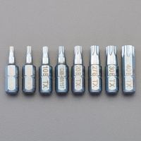 エスコ 8本組 [TORX]ドライバービット(イジリ止付) EA611PC-200 1セット（直送品）