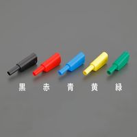 エスコ φ4mm テストリード用プラグ(スタック接続/黒) EA707NC-201 1セット(10個)（直送品）