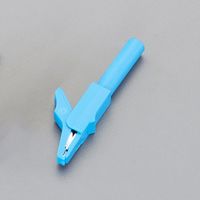 エスコ ワニ口クリップ(青) EA707NC-53 1セット(6個)（直送品）