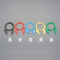 エスコ φ4mm/2000mm テストリード(スタック接続/青) EA707NC-573 1セット(3個)（直送品）