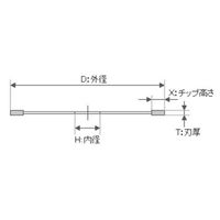 エスコ φ105x2.0x20.0mm ダイヤモンドカッター EA809-91 1セット(2枚)（直送品）