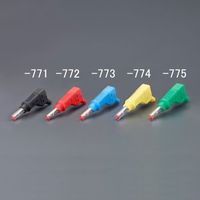 エスコ φ4mm バナナプラグ(スタック接続/黒) EA940DP-771 1セット(5個)（直送品）