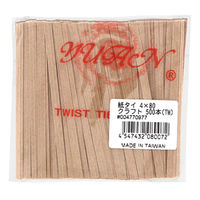 シモジマ 紙タイ 4×80クラフト 500本入/袋(TW) 4547432080072 1箱(100袋)（直送品）