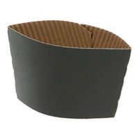 シモジマ 紙コップ ヘイコーペーパーカップスリーブ12オンス用ブラック 4901755016154 1セット(1袋(100個)×10)