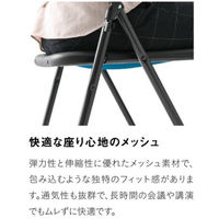 【軒先渡し】SANKEI CF11 折りたたみ椅子 ブルー CF11-MZ-BL 1脚（直送品）