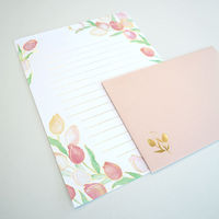 包む レターセット 水彩 ピュアチューリップ TL096 1個