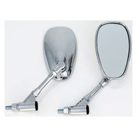 ALBA オーバルクロムメッキミラー/左右セット 正ネジ10mm (大型車向け) 101-037 1箱（直送品）