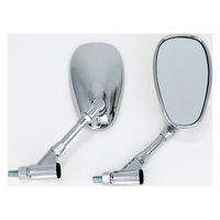 ALBA オーバルクロムメッキミラー/左右セット 逆ネジ10mm (大型車向け) 101-038 1箱（直送品）