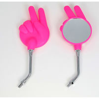 ALBA じゃんけんミラー(ちょき)/ピンク 正ネジ8mm 101-049 1箱（直送品）