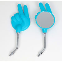 ALBA じゃんけんミラー(ちょき)/ブルー 正ネジ8mm 101-050 1箱（直送品）