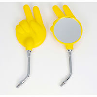 ALBA じゃんけんミラー(ちょき)/イエロー 正ネジ8mm 101-048 1箱（直送品）