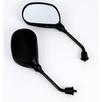 ALBA バックミラー/スクーター用楕円/ 逆ネジ8mm 左2本セット(Eマーク取得) 101-010 1箱（直送品）