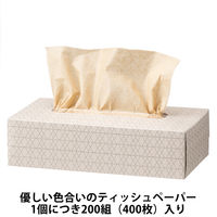 ティッシュペーパー 200組（5個入）ティッシュペーパー 未晒し BOX エイトワン オリジナル