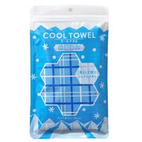 林 クールタオル 抗菌 ひんやり チェック ZL404200 1枚