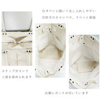 ジェイワークスプランニング キャンバストートバッグ マルチポケット 帆布 厚手 JW007 1個（直送品）