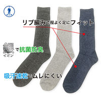 ジェイワークスプランニング 吸汗速乾リブソックス 先丸 杢 TS-013 1パック(4足入)（直送品）