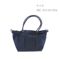 ジェイワークスプランニング トートバッグ マルチポケット 帆布 厚手 カラー M JW010 1個　ブラック（直送品）