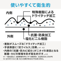 【ビニール手袋】 エステー ファミリー ビニールうす手 ライフデザイン L グレー ST722464 1双