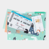 デザインフィル 3ポケットクリアホルダー A5 ネコ柄 35469006 1セット(1個×5)